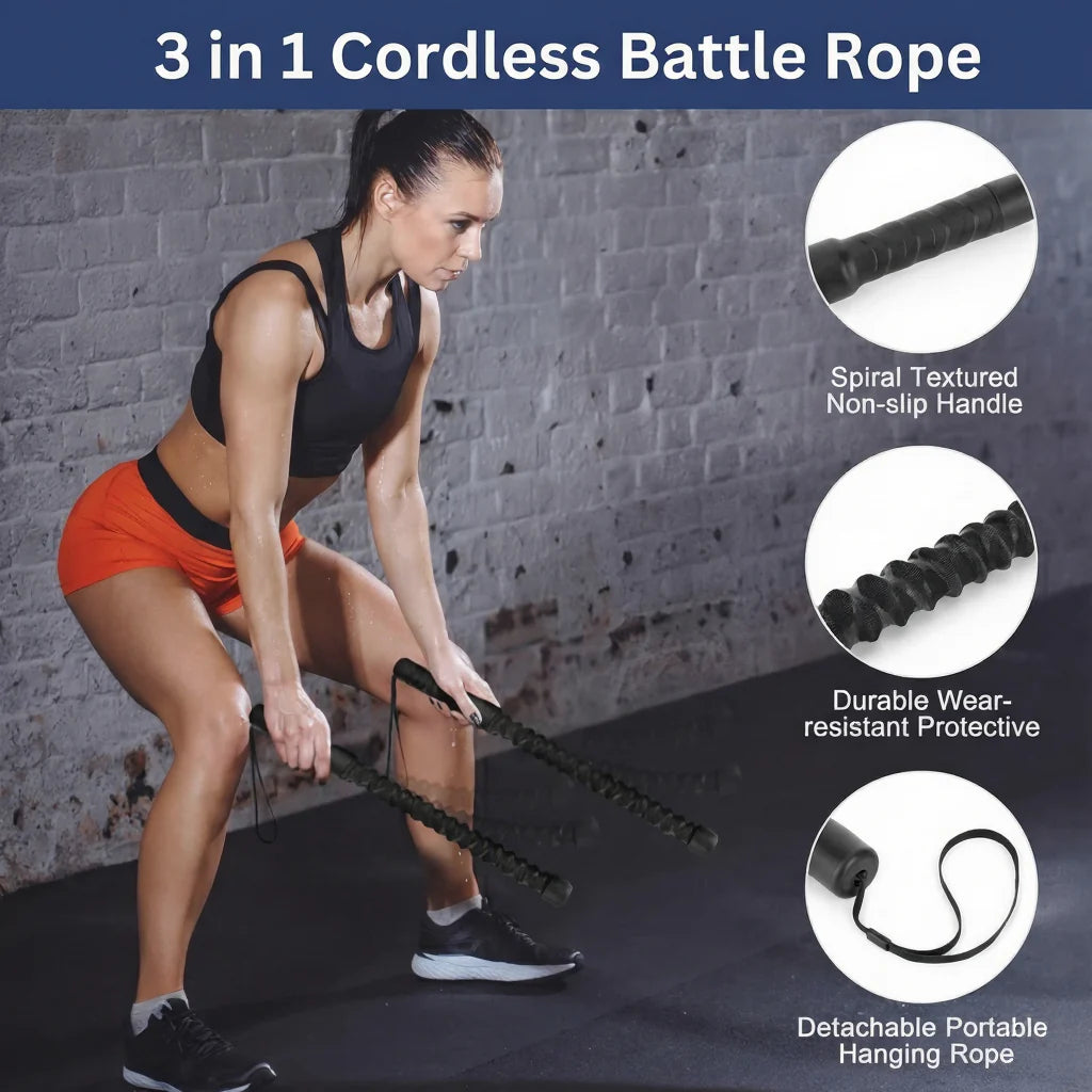 Revolutionary Cordless Battle Ropes for Ultimate Fitness and Strength Training