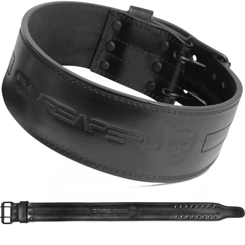 Weightlifting Belt 6MM Genuine Leather - Double Prong Power Belt Heavy Duty 4...
