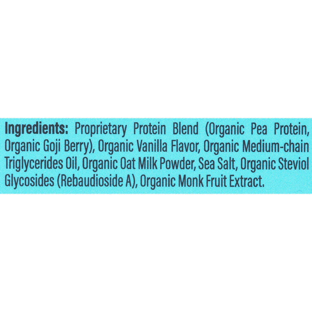 Organic Vanilla Protein Powder - Vegan Superfood, Plant-Based Protein, 13.75oz