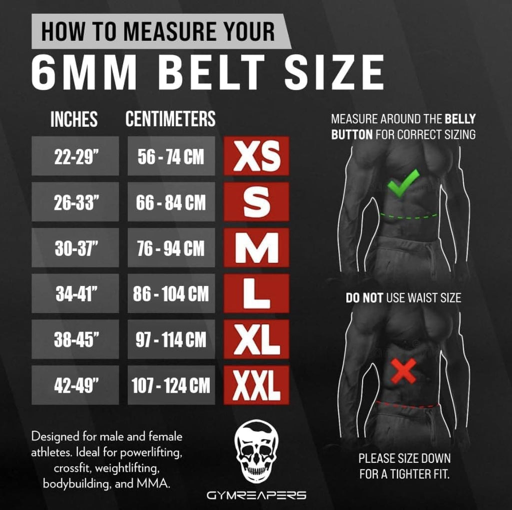 Weightlifting Belt 6MM Genuine Leather - Double Prong Power Belt Heavy Duty 4...