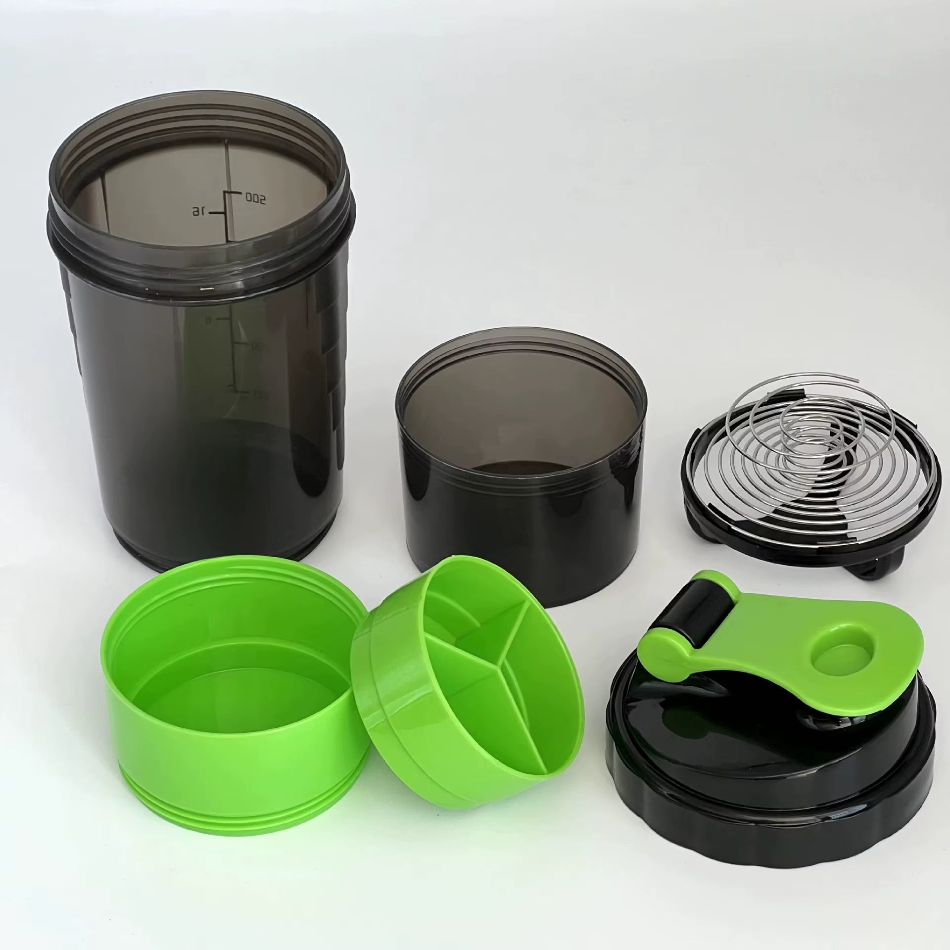 3 Layers Shaker Protein Bottle Powder Shake Cup Water Bottle Plastic Mixing Cup Body Building Exercise Bottle