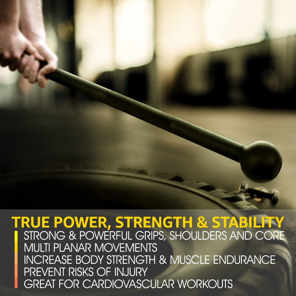 Versatile Steel Mace Bell for Comprehensive Full Body Workouts - Available in Weights from 5 to 30 LB