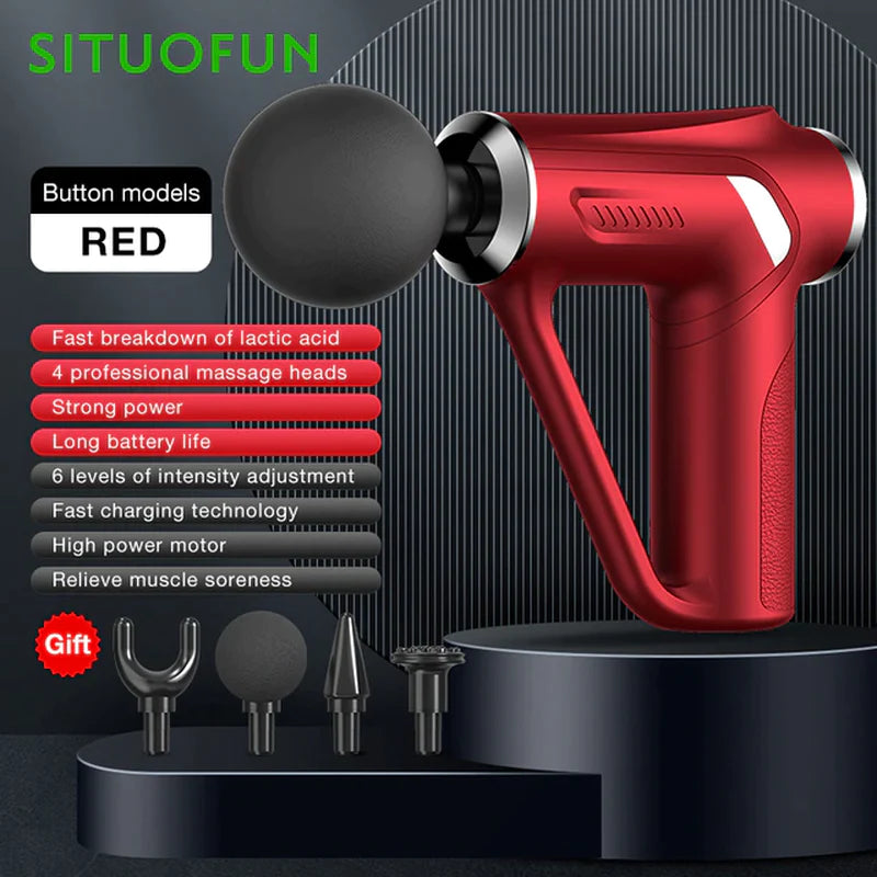 SITUOFUN 32-Level Deep Tissue Massage Gun - Ultimate Pain Relief & Relaxation for Neck, Back, and Body