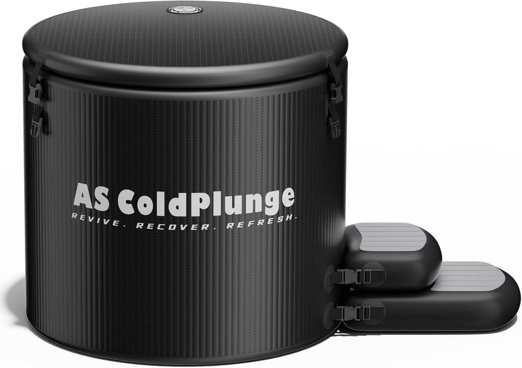 Ultimate XL Ice Bath Tub for Cold Plunge Therapy - 120 Gallon Inflatable Ice Barrel with Insulated Lid & Step Stool - Perfect for Indoor & Outdoor Use!