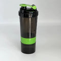 3 Layers Shaker Protein Bottle Powder Shake Cup Water Bottle Plastic Mixing Cup Body Building Exercise Bottle