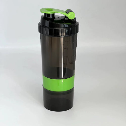 3 Layers Shaker Protein Bottle Powder Shake Cup Water Bottle Plastic Mixing Cup Body Building Exercise Bottle
