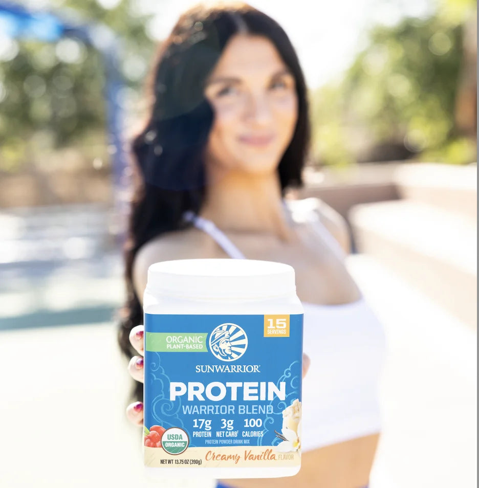 Organic Vanilla Protein Powder - Vegan Superfood, Plant-Based Protein, 13.75oz