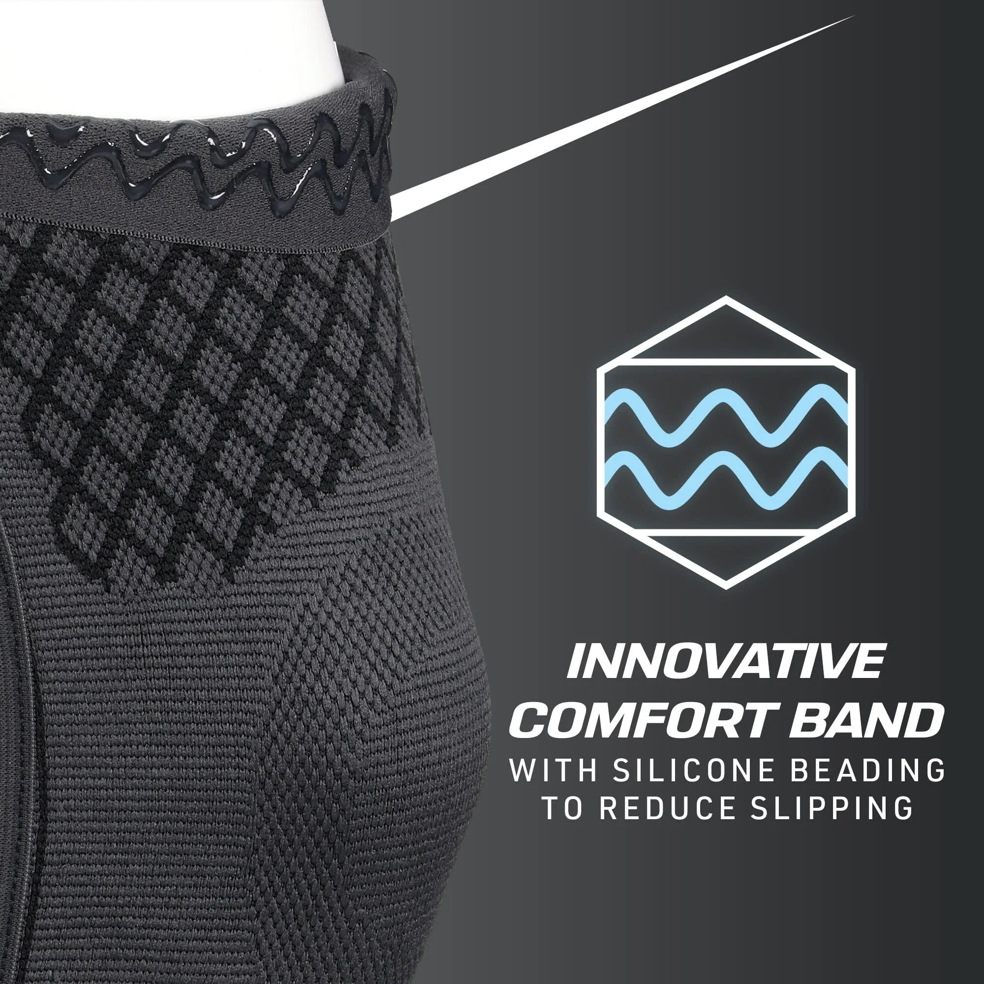Ultimate Flex Comfort Compression Knee Sleeve with Stabilizers - Large/X-Large for Superior Support and Pain Relief