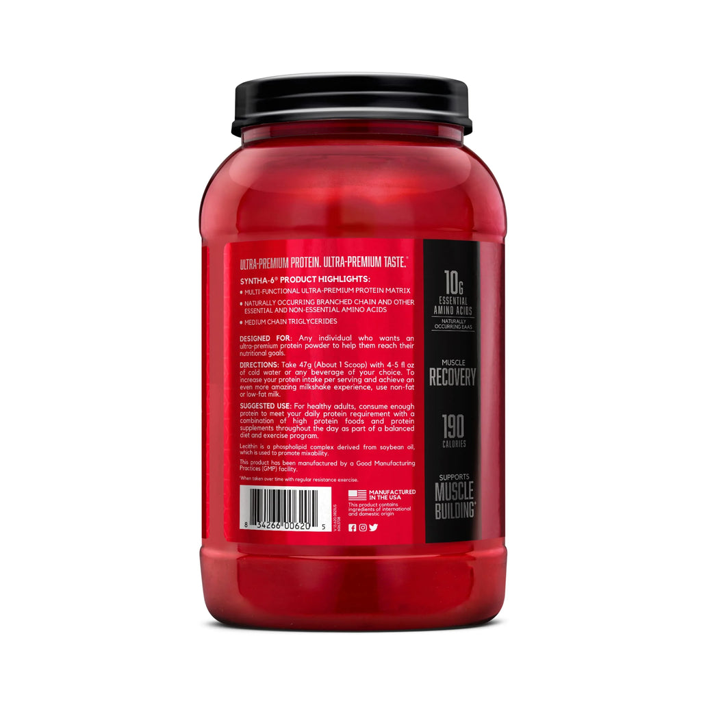 Indulge in Delicious Chocolate Syntha 6 Whey Protein Powder - 2.91Lb for Ultimate Muscle Growth & Recovery!