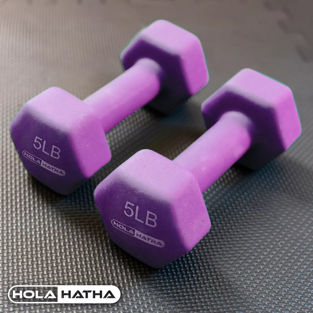 Holahatha 146 Pound Neoprene Dumbbell Full Body Weight Set with Storage Rack