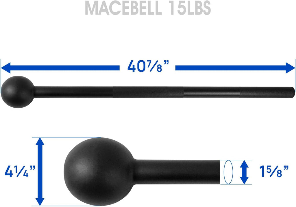 Versatile Steel Mace Bell for Comprehensive Full Body Workouts - Available in Weights from 5 to 30 LB