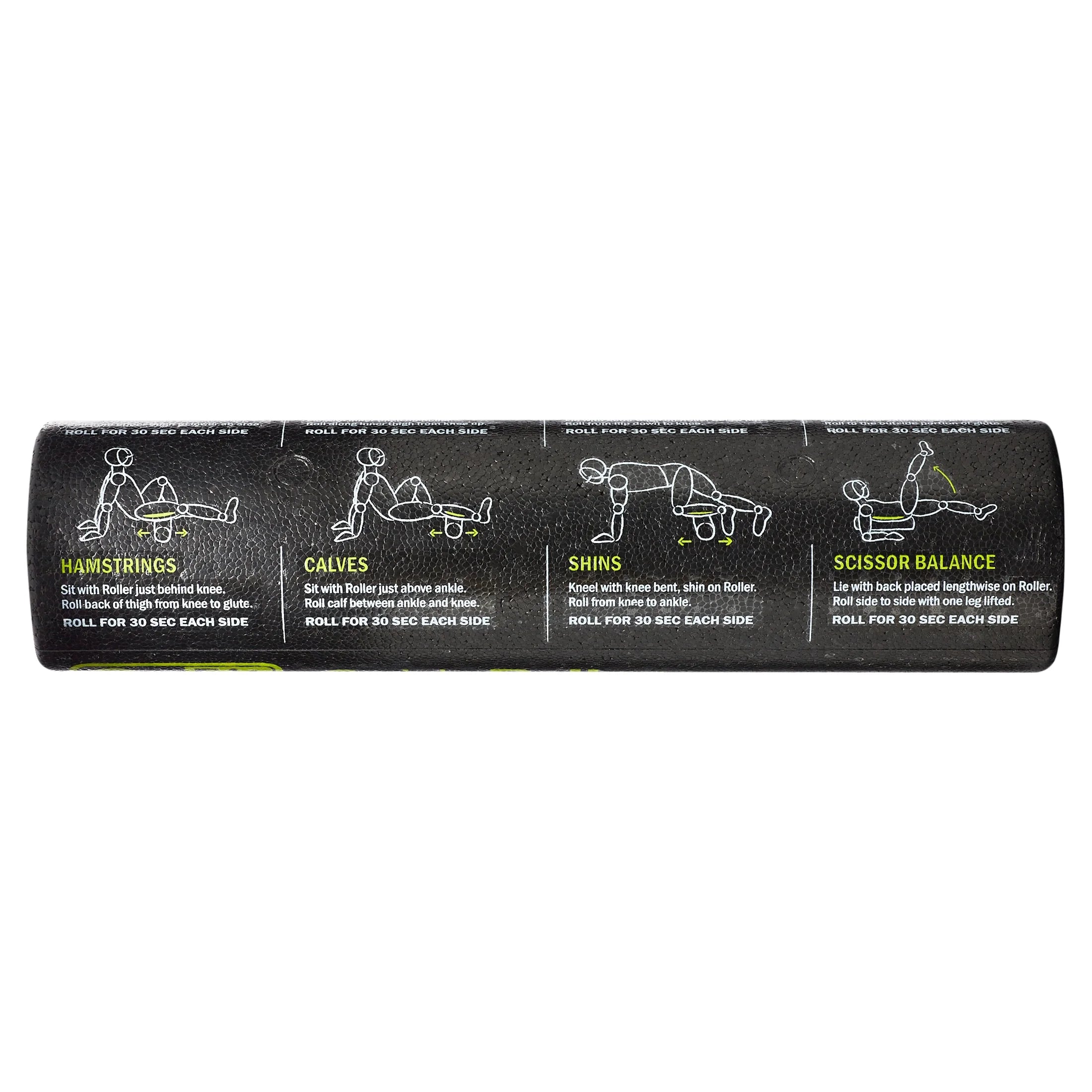 High-Density Foam Massage Roller with 12 Guided Exercises for Ultimate Muscle Relief