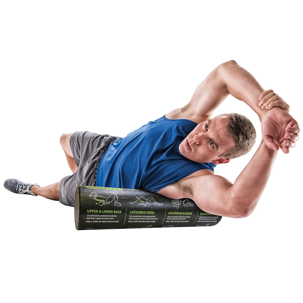 High-Density Foam Massage Roller with 12 Guided Exercises for Ultimate Muscle Relief