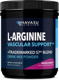 Havasu L-Arginine Powder - Nitric Oxide Boosting Pre-Workout Supplement, Delicious Mixed Berry Flavor, 3.7 Oz