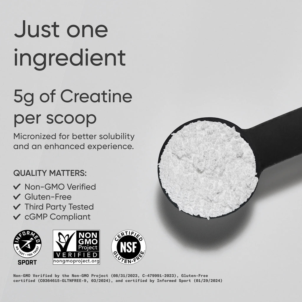 Premium Micronized Creatine Monohydrate - 5G Per Serving, 60 Servings for Ultimate Performance and Muscle Growth - 10.58 Oz