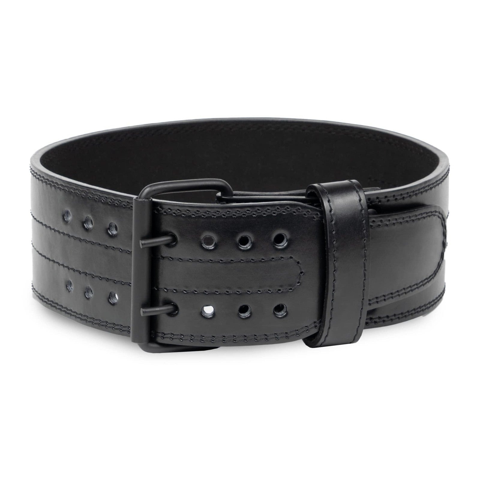 Weightlifting Belt 6MM Genuine Leather - Double Prong Power Belt Heavy Duty 4...