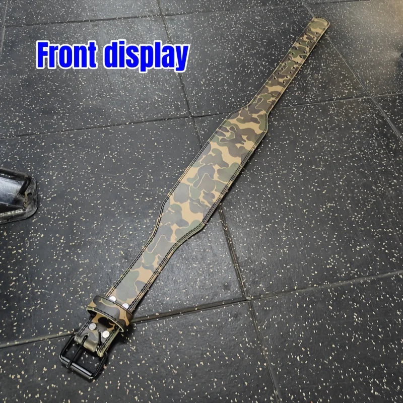 Adjustable Camo Weightlifting Belt Competition Powerlifting Belt with Waist Pad Professional Gym Fitness Belt for Squat Deadlift