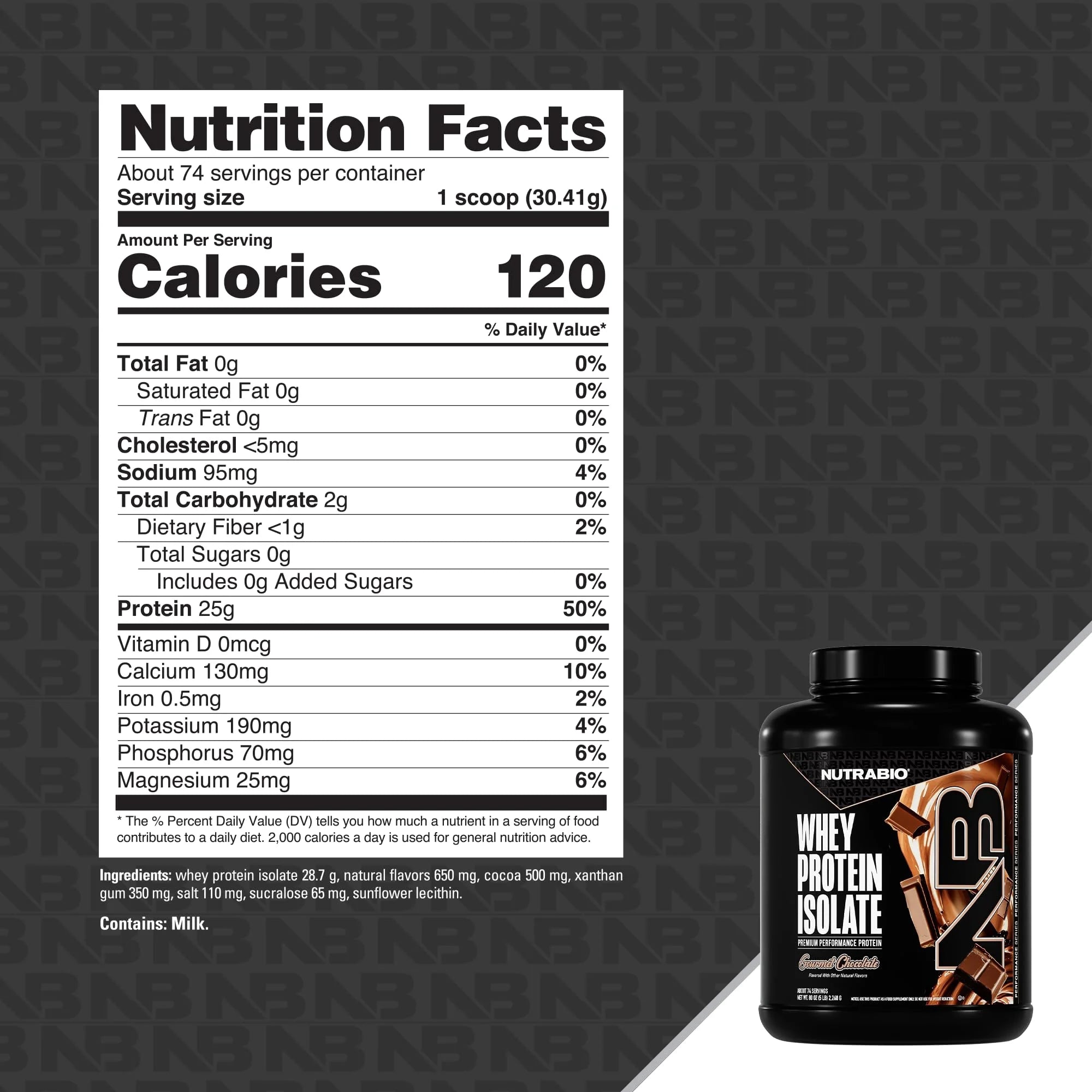 Premium Whey Protein Isolate - 25G Protein per Scoop, Complete Amino Acid Profile, Soy & Gluten Free, Non-GMO Gourmet Chocolate, 5 Lbs - No Fillers!