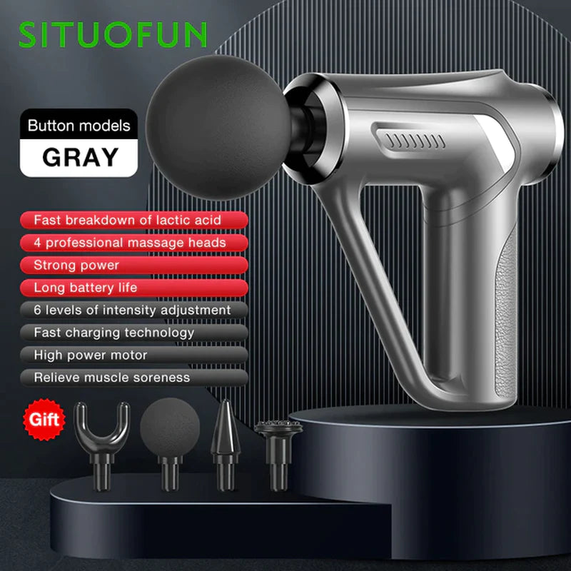 SITUOFUN 32-Level Deep Tissue Massage Gun - Ultimate Pain Relief & Relaxation for Neck, Back, and Body