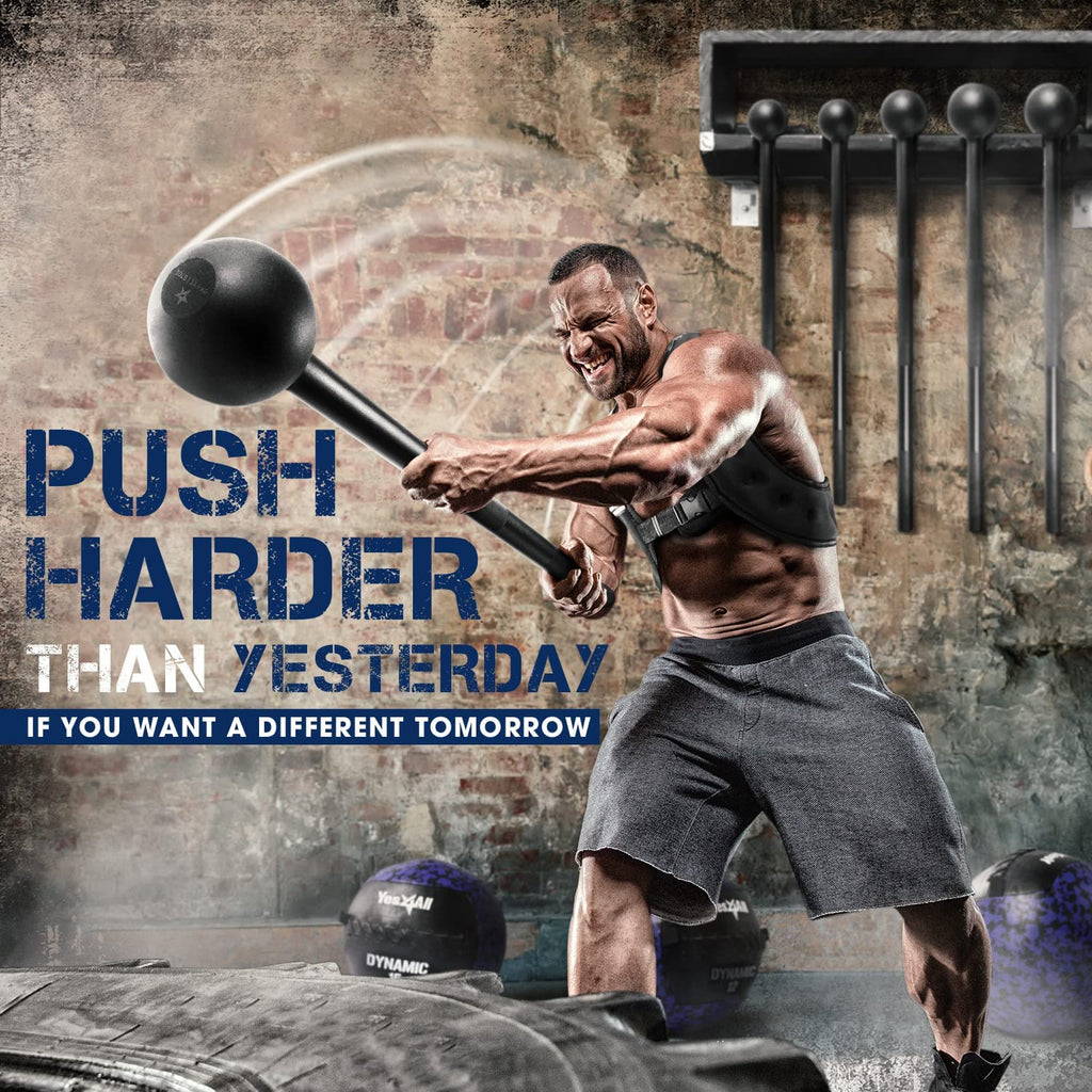 Versatile Steel Mace Bell for Comprehensive Full Body Workouts - Available in Weights from 5 to 30 LB