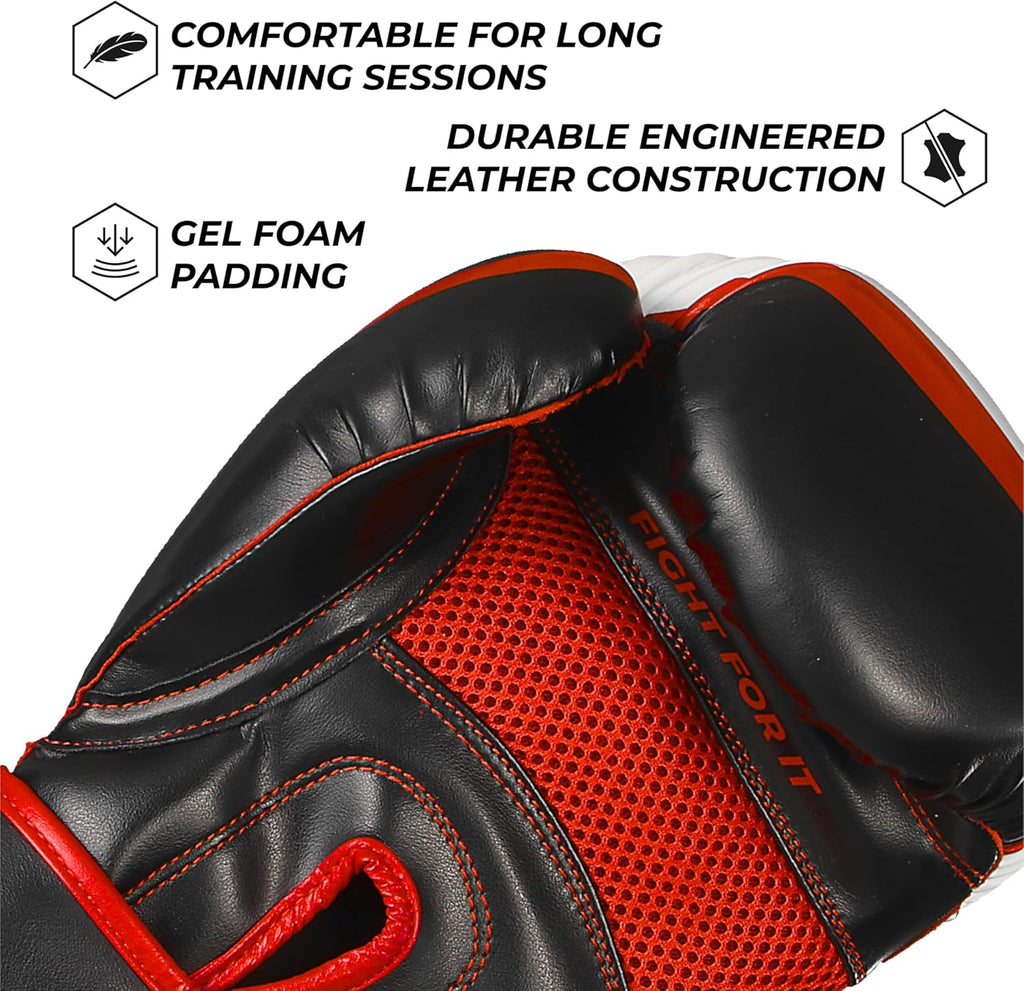 Ultimate Essential Gel Boxing Gloves for Men & Women - Perfect for Kickboxing, MMA, Muay Thai, and Heavy Bag Training