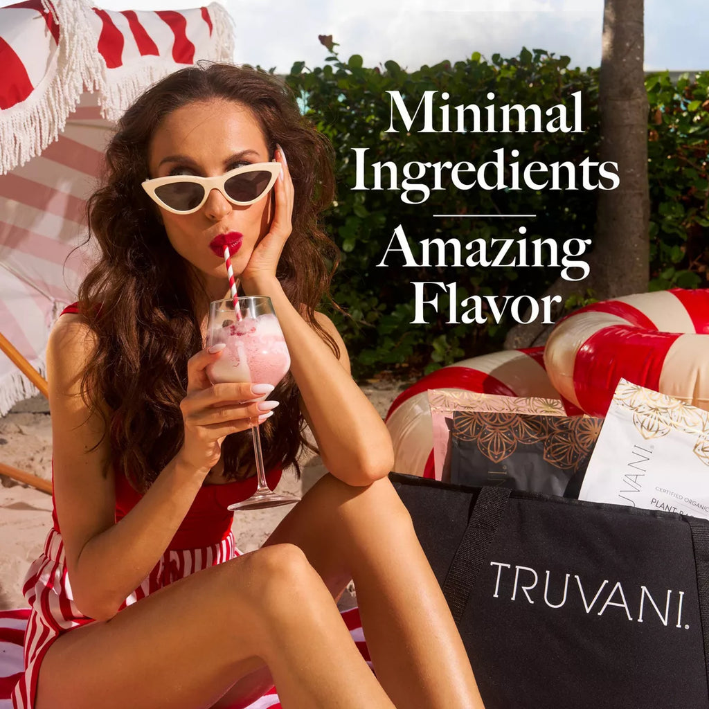 Truvani Organic Vegan Chocolate Protein Powder - 8.75oz, 10 Servings - Gluten-Free, Non-GMO, Dairy-Free Pea Protein