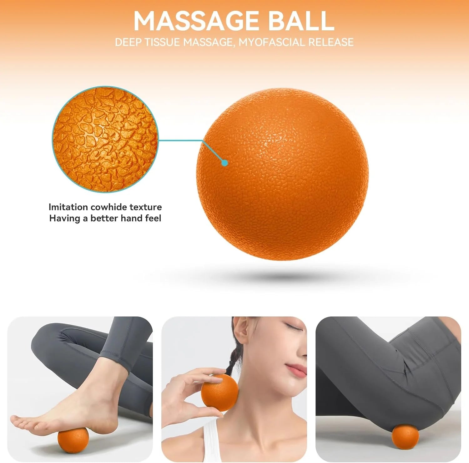 Ultimate 5-in-1 Foam Roller Set: Trigger Point Roller, Yoga Stick, Massage Ball & Resistance Band for Total Body Recovery - Vibrant Orange