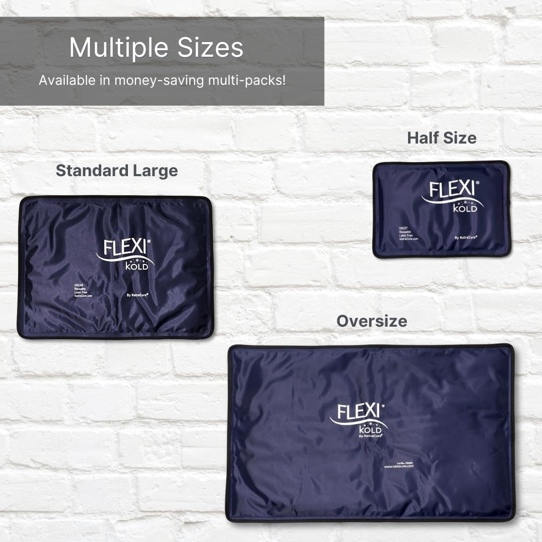 Flexikold Gel Ice Packs - Reusable Knee Wraps for Injury & Pain Relief - 2PK