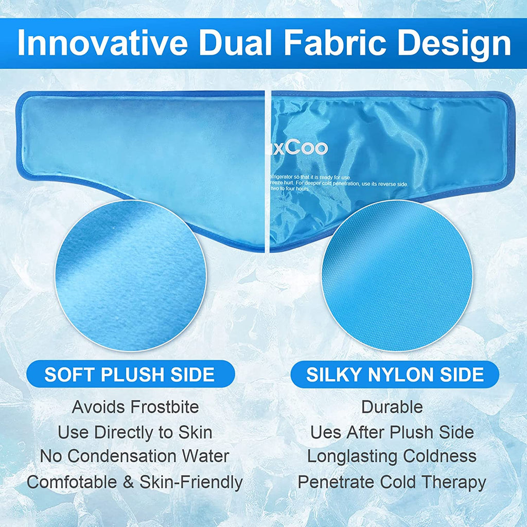 Neck Ice Pack Wrap, Reusable Gel Ice Pack for Neck Shoulders, Cold Compress Ther