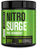 NITROSURGE Pre Workout Supplement - Ignite Your Energy & Achieve Intense Pumps - Delicious Green Apple Flavor, 30 Servings