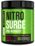 NITROSURGE Pre Workout Supplement - Experience Unstoppable Energy & Explosive Pumps - Delicious Black Cherry Flavor, 30 Servings