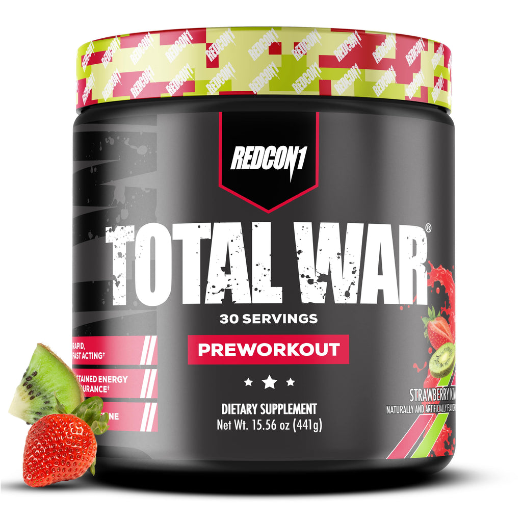 Total War Strawberry Kiwi Pre-Workout Powder - Unleash Energy & Focus with 30 Powerful Servings!