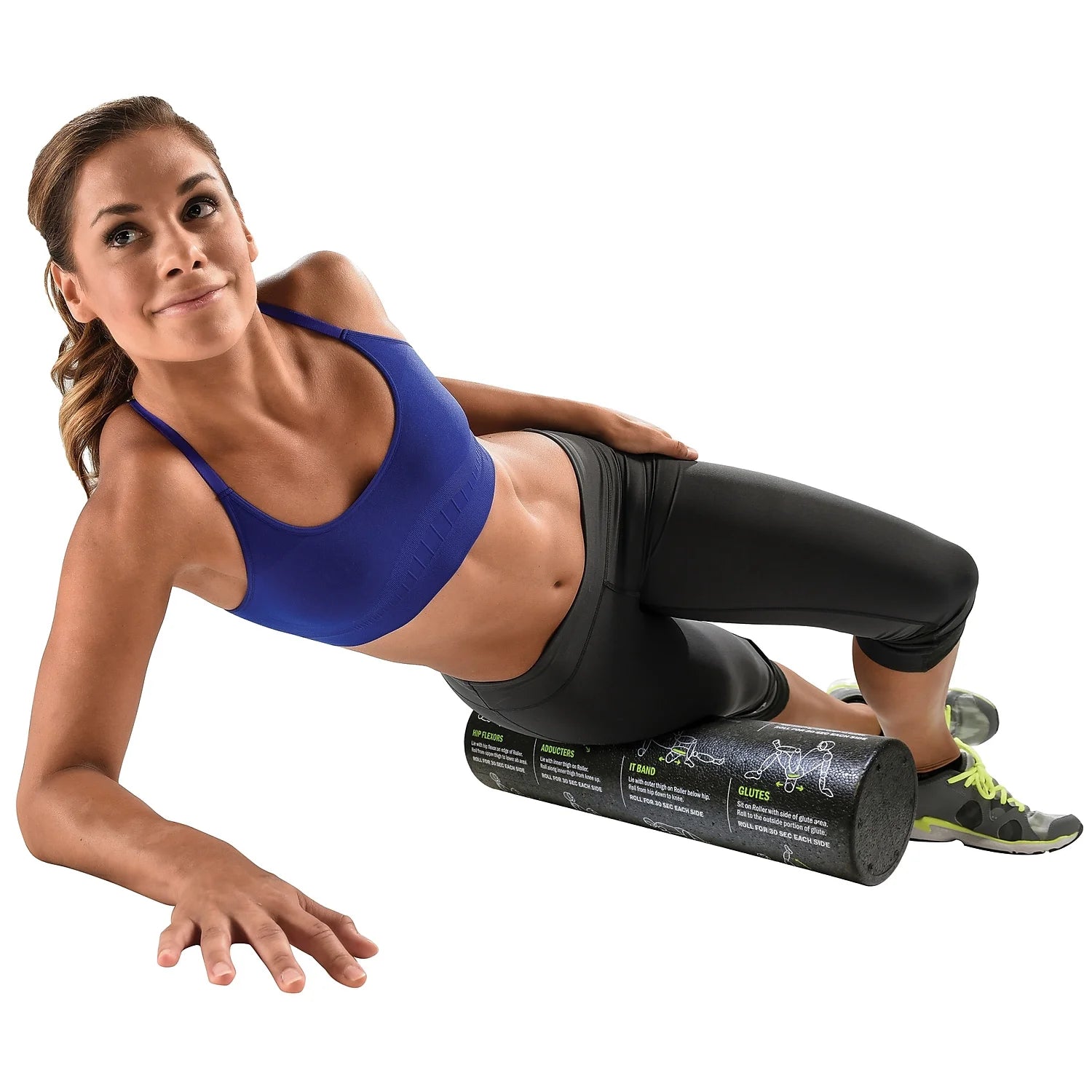 High-Density Foam Massage Roller with 12 Guided Exercises for Ultimate Muscle Relief