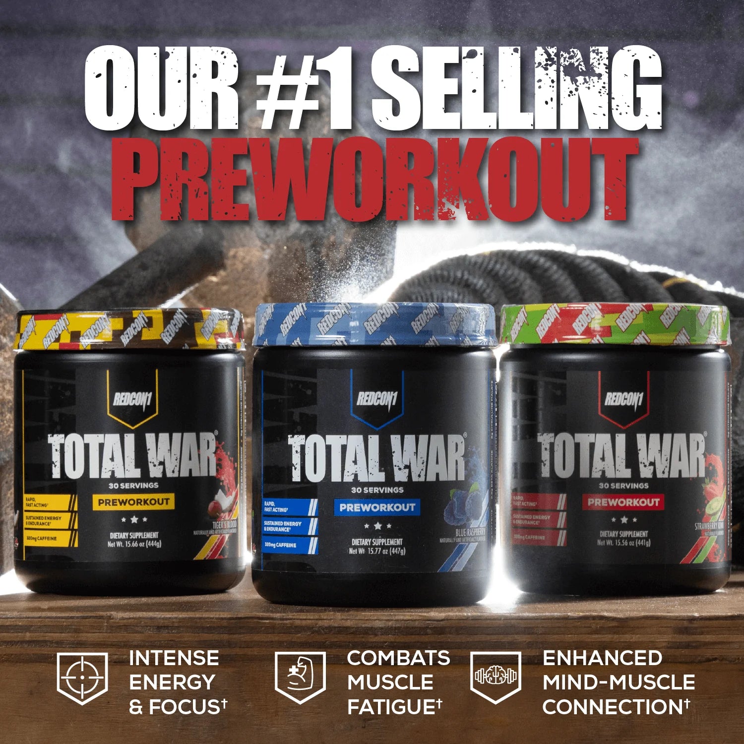 Ignite Your Workout with TOTAL WAR Preworkout Energy Booster!