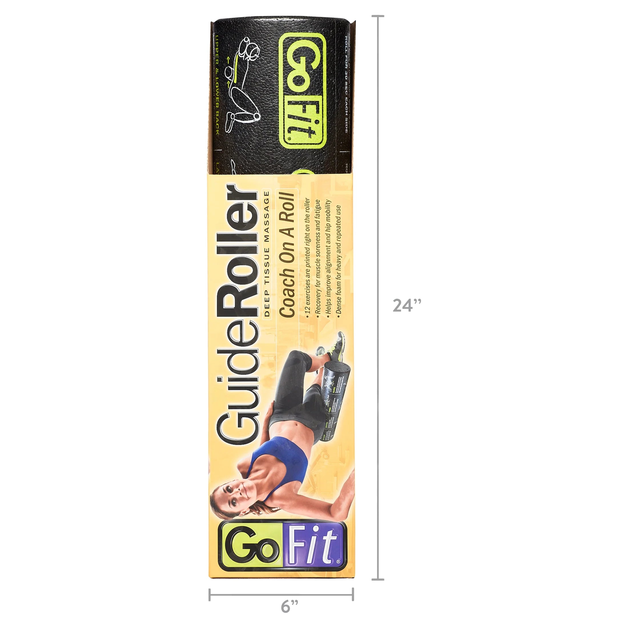 High-Density Foam Massage Roller with 12 Guided Exercises for Ultimate Muscle Relief