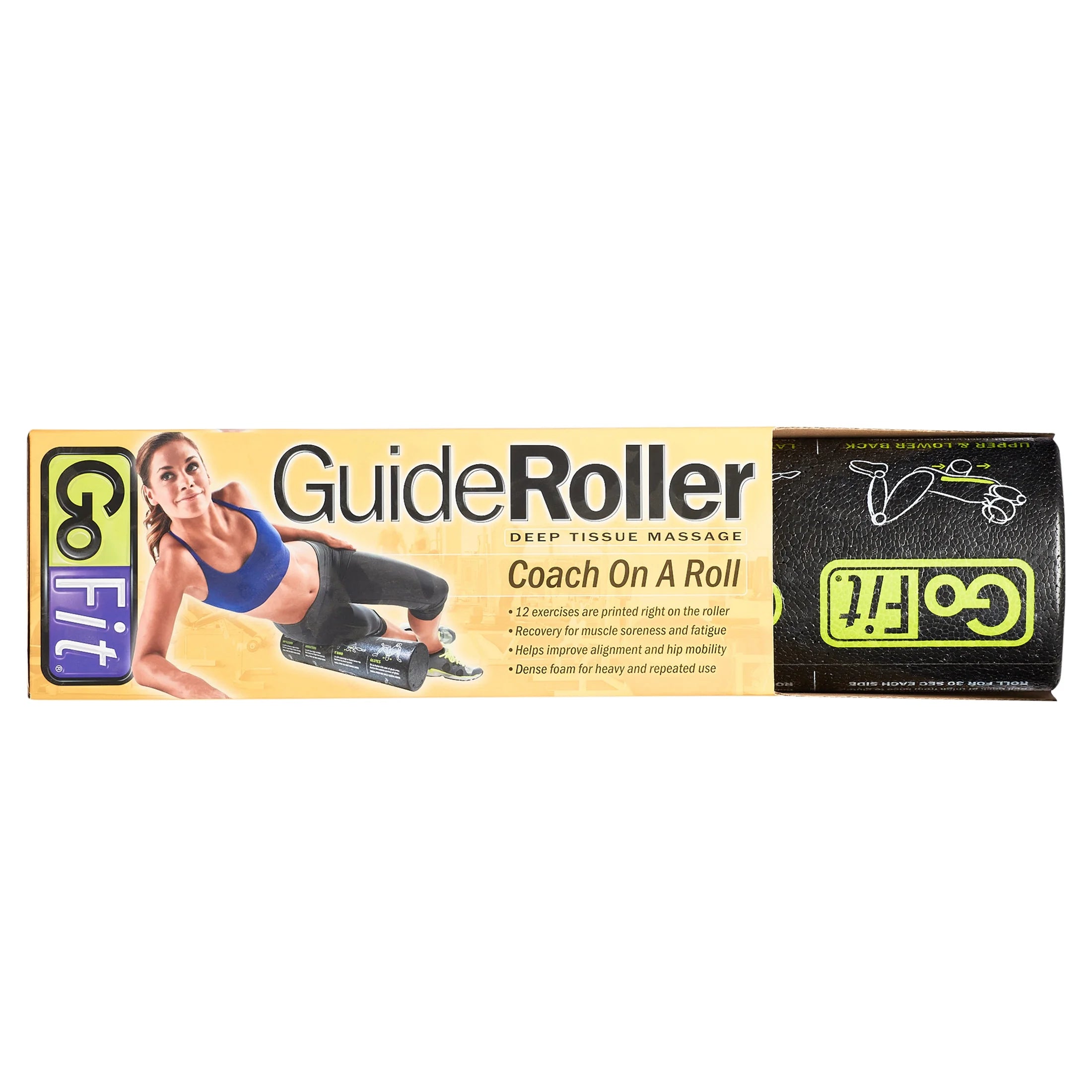 High-Density Foam Massage Roller with 12 Guided Exercises for Ultimate Muscle Relief