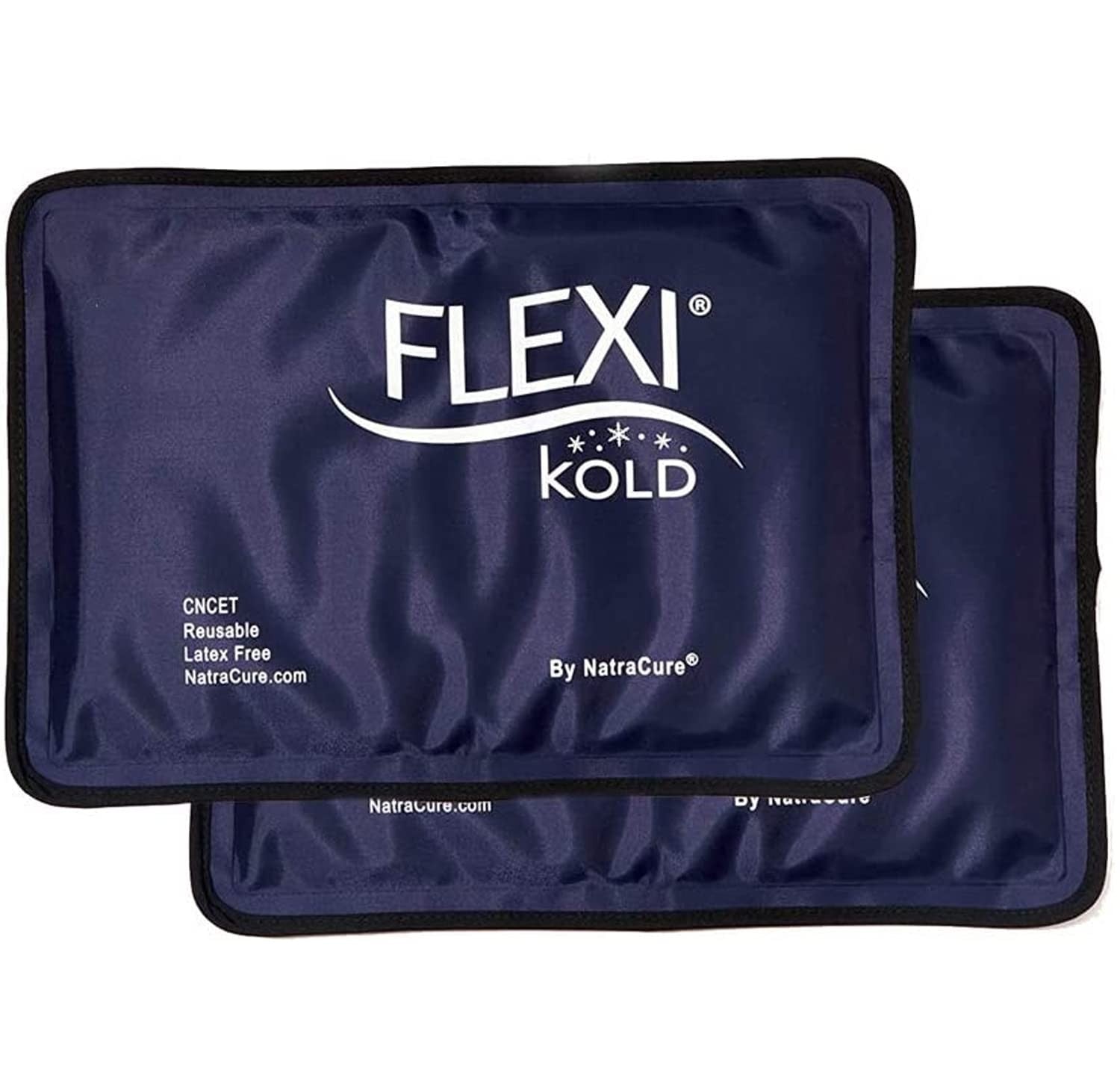 Flexikold Gel Ice Packs - Reusable Knee Wraps for Injury & Pain Relief - 2PK
