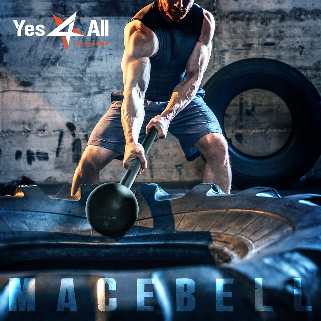 Versatile Steel Mace Bell for Comprehensive Full Body Workouts - Available in Weights from 5 to 30 LB