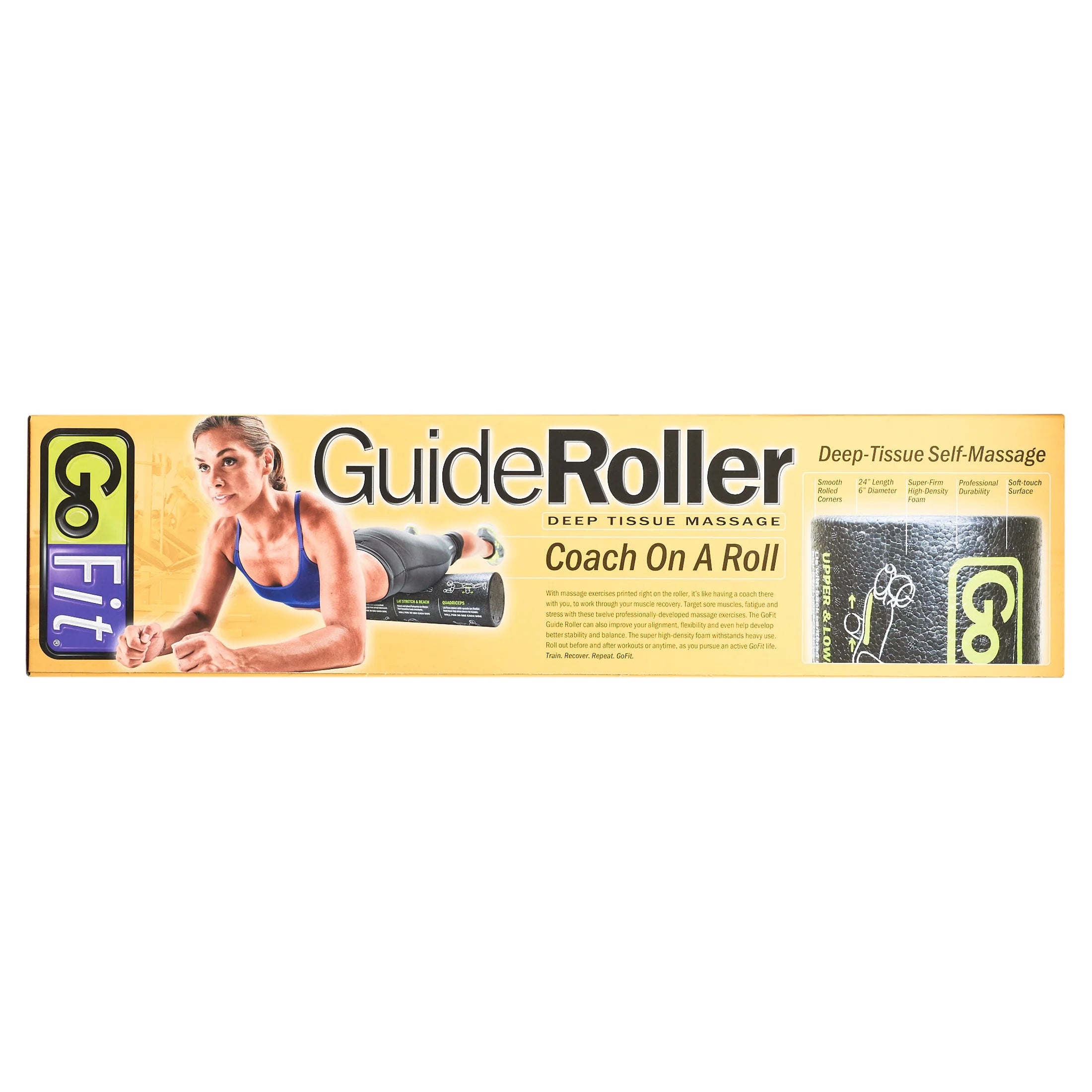 High-Density Foam Massage Roller with 12 Guided Exercises for Ultimate Muscle Relief