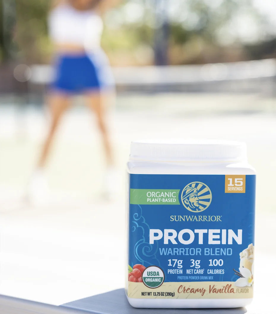 Organic Vanilla Protein Powder - Vegan Superfood, Plant-Based Protein, 13.75oz