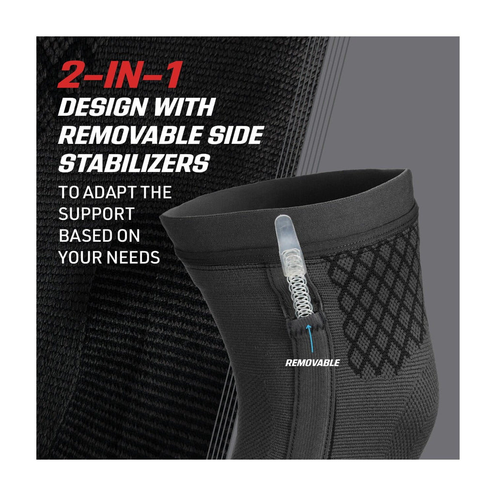 Ultimate Flex Comfort Compression Knee Sleeve with Stabilizers - Large/X-Large for Superior Support and Pain Relief