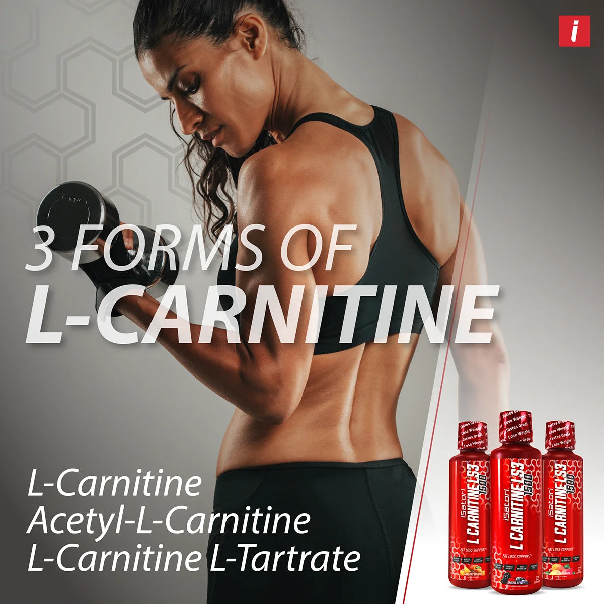 L-Carnitine LS3 Liquid Metabolic Enhancer & Energy Booster - Keto Friendly, Stimulant Free, Delicious Mixed Berry Flavor - 1500mg (32 Servings)