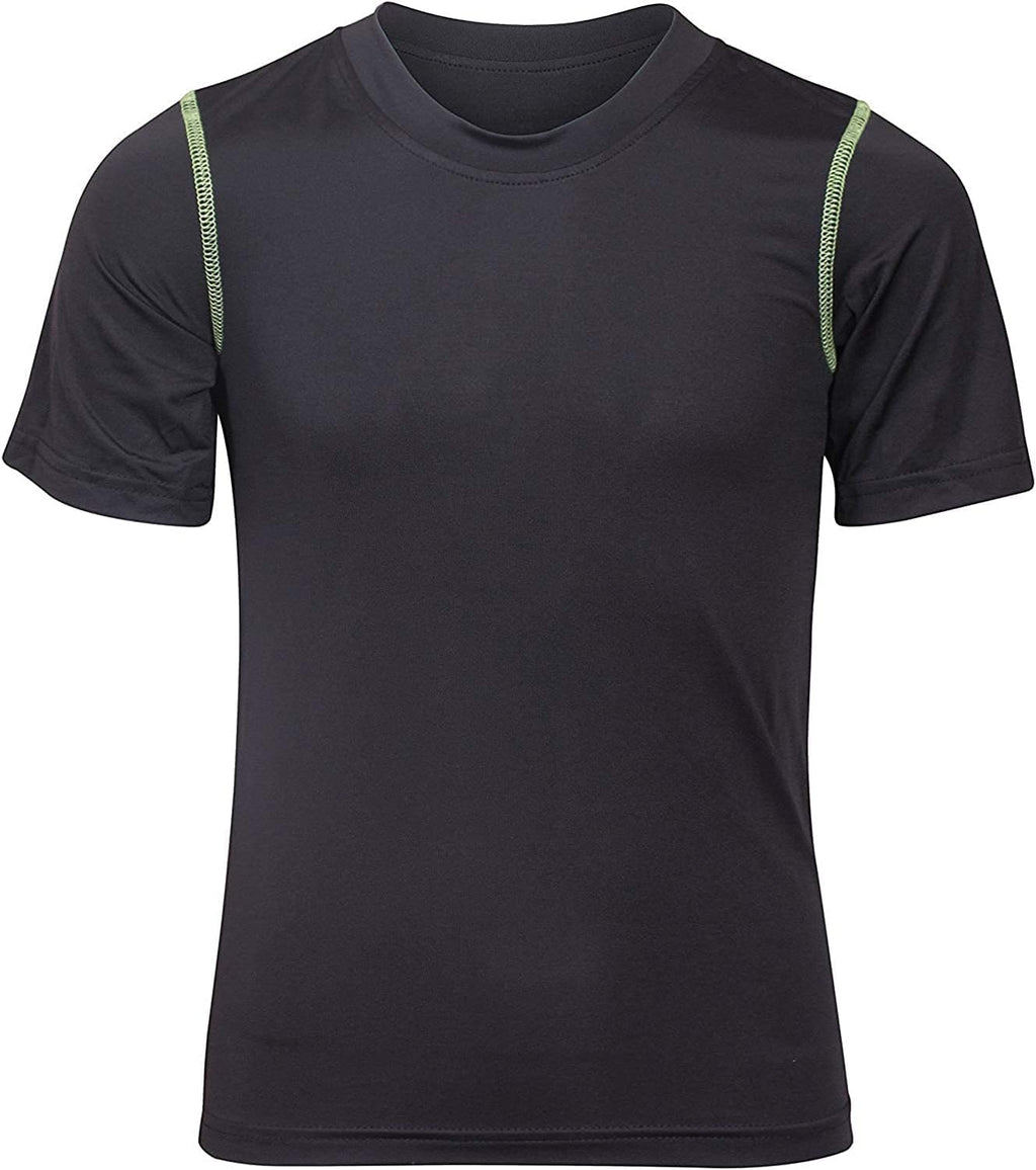 Boys' 4-Pack Active Dry Fit Shirts - Ideal for Young Athletes