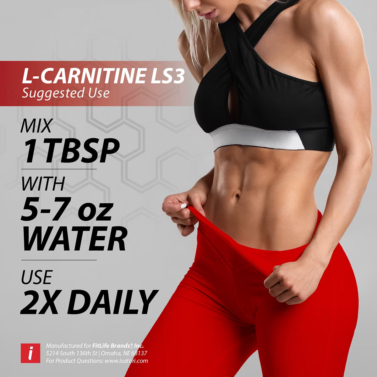 L-Carnitine LS3 Liquid Metabolic Enhancer & Energy Booster - Keto Friendly, Stimulant Free, Delicious Mixed Berry Flavor - 1500mg (32 Servings)