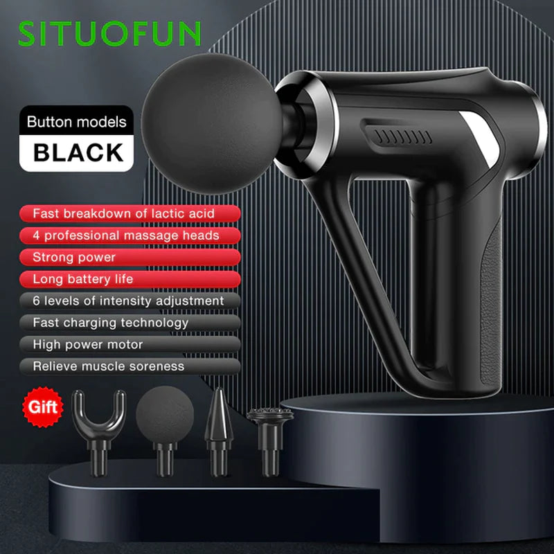 SITUOFUN 32-Level Deep Tissue Massage Gun - Ultimate Pain Relief & Relaxation for Neck, Back, and Body